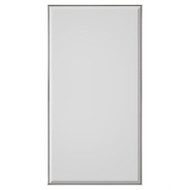 Silver Floater Frame with Bevel Mirror