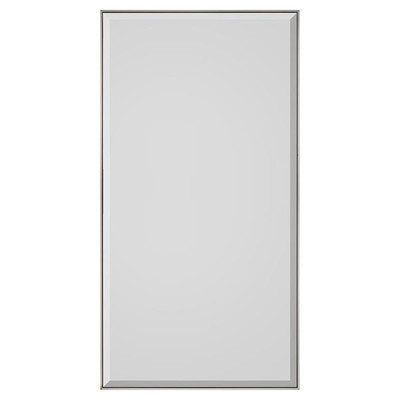 Silver Floater Frame with Bevel Mirror