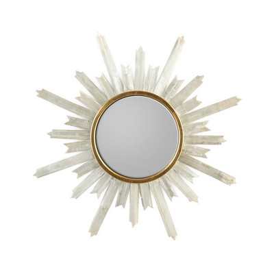 Selenite Starburst Mirror