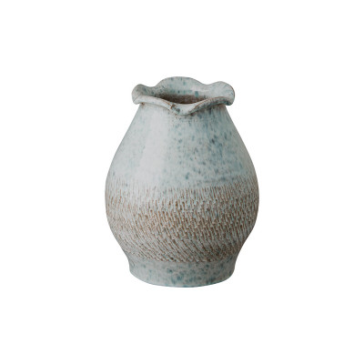 Short Scallop Vase - Coastal Splash