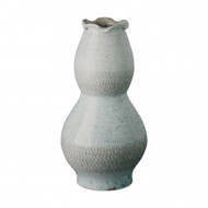 Tall Scallop Vase - Coastal Splash