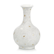 White Porcelain Vase with Gold I