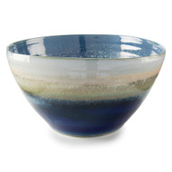 Reactive Blue and Cream Bowl - Large