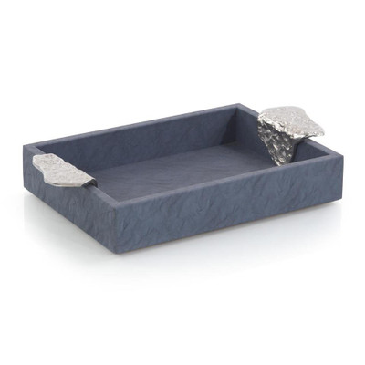 Gypsy Blue Leather Tray I