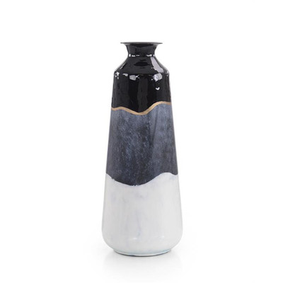 Abstract Black-and-White Iron Vase I