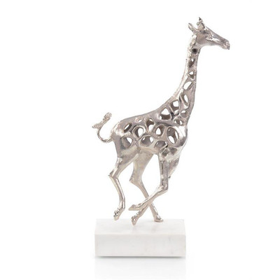 Giraffe in Motion I - Silver