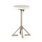 Four Hands Alana Adjustable Accent Table - Antique Pewter - White Marble