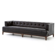 Four Hands Dylan Leather Sofa - Rider Black