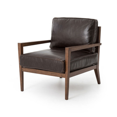 Four Hands Laurent Wood Frame Accent Chair - Dk Brn L