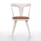 Four Hands Ripley Dining Chair - Off White - Whiskey Saddle