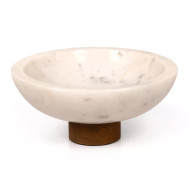 Four Hands Lira Bowl - Honed White Marble