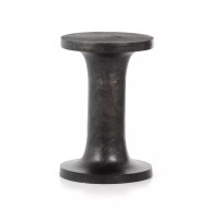 Four Hands Gino End Table - Raw Black