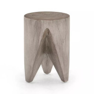Four Hands Petros Outdoor End Table - Weathered Grey