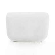 Four Hands Basil Square Outdoor End Table - Matte White