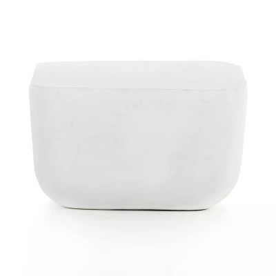Four Hands Basil Square Outdoor End Table - Matte White
