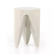 Four Hands Petros Outdoor End Table - Ivory Teak