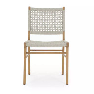 Four Hands Delmar Outdoor Dining Chair - Natural Teak - Ivory Rope