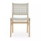 Four Hands Delmar Outdoor Dining Chair - Natural Teak - Ivory Rope