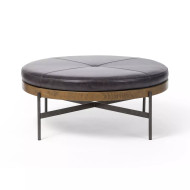 Four Hands Edwyn Large Ottoman - Sonoma Black