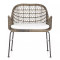 Four Hands Bandera Outdoor Woven Club Chair - Distressed Grey - White