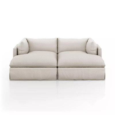 Four Hands Habitat Slipcover Double Chaise Sectional - 87" - Valley Nimbus