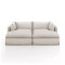 Four Hands Habitat Slipcover Double Chaise Sectional - 87" - Valley Nimbus