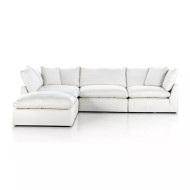 Four Hands Stevie 4 - Piece Sectional W/ Ottoman - Anders Ivory