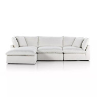 Four Hands Stevie 3 - Piece Sectional W/ Ottoman - Anders Ivory
