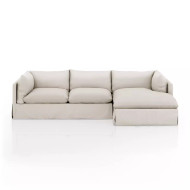 Four Hands Habitat Slipcover 2 - Piece Sectional - Right Chaise - 115" - Valley Nimbus