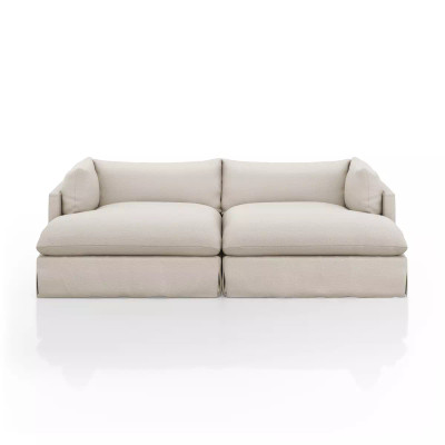 Four Hands Habitat Slipcover Double Chaise Sectional - 102" - Valley Nimbus