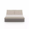 Four Hands Leroy Outdoor Double Chaise, Weathered Grey - Faye Sand