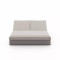 Four Hands Leroy Outdoor Double Chaise, Weathered Grey - Stone Grey
