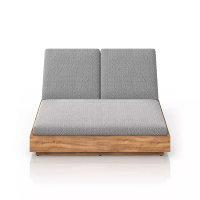 Four Hands Kinta Outdoor Double Chaise Lounge - Faye Ash