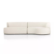 Four Hands Opal Outdoor 2 - Piece Sectional - Right Arm Facing - Faye Sand
