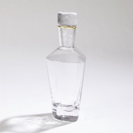 Global Views Hammered Decanter - Clear W/Gold Rim (Store)