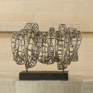 Studio A Helix Sculpture - Iron & Brass Braising (Store)