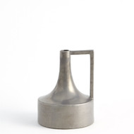 Short Neck Handle Vase - Silver