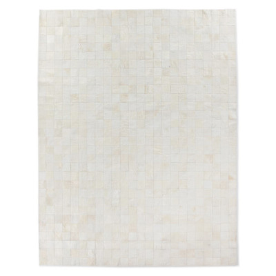 Four Hands Tiled Hide Rug - White - 8X10'