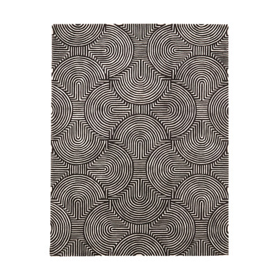 Global Views Arches Rug - Black/Ivory - 12 x 15