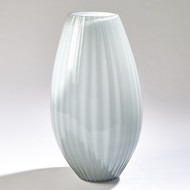 Global Views Cased Glass Stripe Vase - Blue - Lg