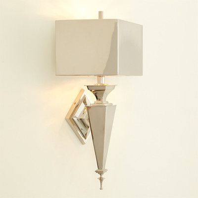 Global Views Diamond Sconce - Nickel