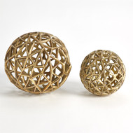 Studio A Jali Ball - Antique Brass - Lg