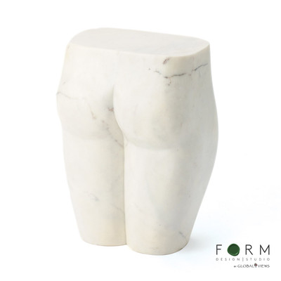 Global Views LHomme Stool - White