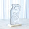 Global Views Mother and Child Case Glass Sculpture on a Stone Base