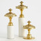 Global Views Newel Cap Sculpture - Brass/White Marble - Lg