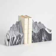 Studio A Pair Mountain Summit Bookends - Black Marble