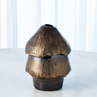 Studio A Primitive Mushroom Vase - Brown/Bronze