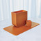 Global Views Radius Edge Leather Wastebasket - Orange