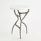 Studio A Root Table - Polished Iron w/White Marble
