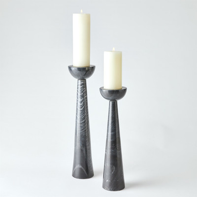 Studio A Round Top Candle Stand - Black - Sm